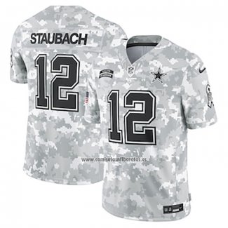 Camiseta NFL Limited Dallas Cowboys Roger Staubach 2024 Salute To Service Retired Gris