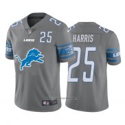 Camiseta NFL Limited Detroit Lions Harris Big Logo Number Gris