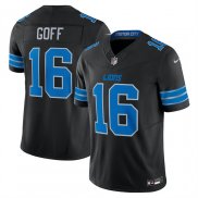 Camiseta NFL Limited Detroit Lions Jared Goff Vapor F.U.S.E. Negro