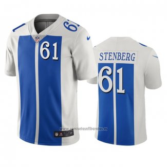 Camiseta NFL Limited Detroit Lions Logan Stenberg Ciudad Edition Blanco Azul