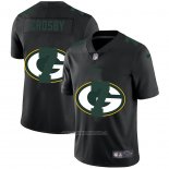 Camiseta NFL Limited Green Bay Packers Crosby Logo Dual Overlap Negro