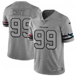 Camiseta NFL Limited Houston Texans Watt Team Logo Gridiron Gris