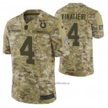 Camiseta NFL Limited Indianapolis Colts 4 Adam Vinatieri 2018 Salute To Service Camuflaje