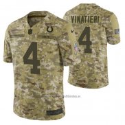 Camiseta NFL Limited Indianapolis Colts 4 Adam Vinatieri 2018 Salute To Service Camuflaje