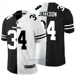 Camiseta NFL Limited Las Vegas Raiders Jackson Black White Split