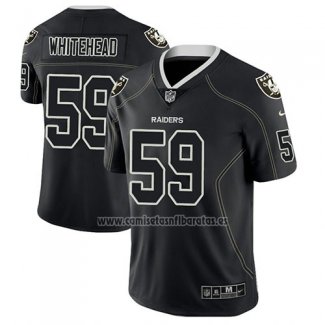 Camiseta NFL Limited Las Vegas Raiders Tahir Whitehead Negro Color Rush 2018 Lights Out