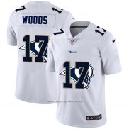 Camiseta NFL Limited Los Angeles Rams Woods Logo Dual Overlap Blanco