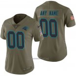 Camiseta NFL Limited Mujer Carolina Panthers Personalizada 2017 Salute To Service Verde