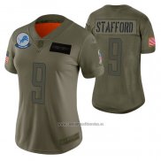 Camiseta NFL Limited Mujer Detroit Lions Matthew Stafford 2019 Salute To Service Verde
