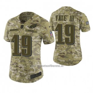 Camiseta NFL Limited Mujer Philadelphia Eagles Golden Tate Camuflaje 2018 Salute To Service