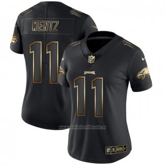 Camiseta NFL Limited Mujer Philadelphia Eagles Wentz Vapor Untouchable Negro