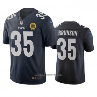 Camiseta NFL Limited New York Giants T.j. Brunson Ciudad Edition Azul