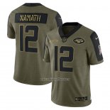 Camiseta NFL Limited New York Jets Joe Namath 2021 Salute To Service Retired Verde
