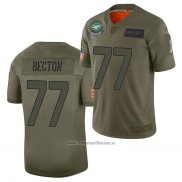 Camiseta NFL Limited New York Jets Mekhi Becton 2019 Salute To Service Verde
