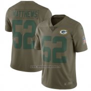 Camiseta NFL Limited Nino Green Bay Packers 52 Matthews 2017 Salute To Service Verde