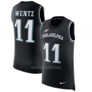 Camiseta NFL Limited Philadelphia Eagles Sin Mangas 11 Wentz Negro