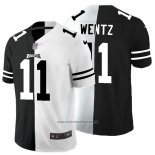 Camiseta NFL Limited Philadelphia Eagles Wentz Black White Split