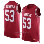 Camiseta NFL Limited San Francisco 49ers Sin Mangas 53 Bowman Rojo
