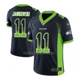 Camiseta NFL Limited Seattle Seahawks Sebastian Janikowski Azul 2018 Rush Drift Fashion