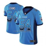 Camiseta NFL Limited Tennessee Titans Rashaan Evans Azul Luminoso 2018 Rush Drift Fashion