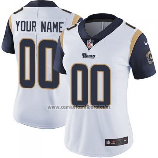 Camiseta NFL Mujer Los Angeles Rams Personalizada Blanco