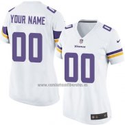 Camiseta NFL Mujer Minnesota Vikings Personalizada Blanco