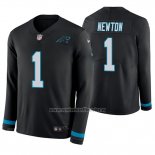 Camiseta NFL Therma Manga Larga Carolina Panthers Cam Newton Negro
