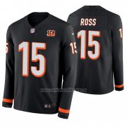 Camiseta NFL Therma Manga Larga Cincinnati Bengals John Ross Negro