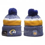 Gorro Beanie Los Angeles Rams New Era Sideline 2024 Azul Gris