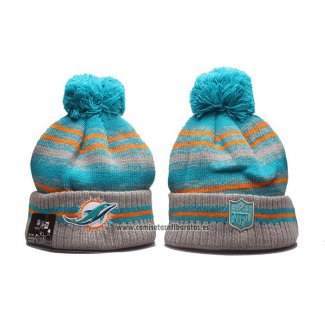 Gorro Beanie Miami Dolphins Gris Verde