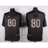 Camiseta NFL Anthracite San Francisco 49ers Rice 2016 Salute To Service
