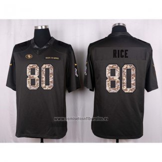 Camiseta NFL Anthracite San Francisco 49ers Rice 2016 Salute To Service