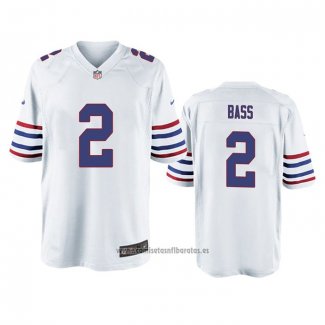 Camiseta NFL Game Buffalo Bills Tyler Bass Alterno Blanco