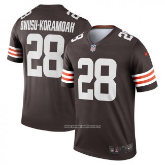 Camiseta NFL Game Cleveland Browns Jeremiah Owusu-Koramoah Marron