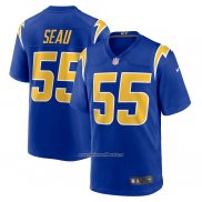 Camiseta NFL Game Los Angeles Chargers Junior Seau Retired Alterno Azul
