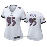 Camiseta NFL Game Mujer Baltimore Ravens Derek Wolfe Blanco