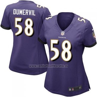 Camiseta NFL Game Mujer Baltimore Ravens Dumervil Violeta