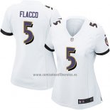 Camiseta NFL Game Mujer Baltimore Ravens Flacco Blanco