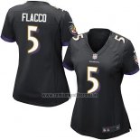 Camiseta NFL Game Mujer Baltimore Ravens Flacco Negro