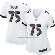 Camiseta NFL Game Mujer Baltimore Ravens Ogden Blanco