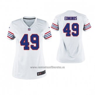 Camiseta NFL Game Mujer Bills Tremaine Edmunds Throwback Blanco