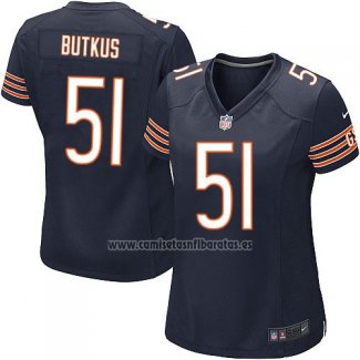 Camiseta NFL Game Mujer Chicago Bears Butkus Blanco Azul