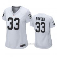 Camiseta NFL Game Mujer Las Vegas Raiders Lynn Bowden Blanco