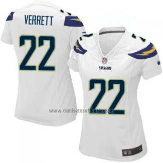 Camiseta NFL Game Mujer Los Angeles Chargers Verrett Blanco