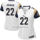 Camiseta NFL Game Mujer Los Angeles Rams Johnson Blanco