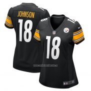 Camiseta NFL Game Mujer Pittsburgh Steelers Diontae Johnson Negro