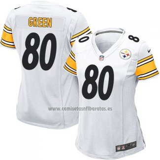 Camiseta NFL Game Mujer Pittsburgh Steelers Green Blanco