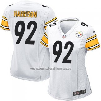 Camiseta NFL Game Mujer Pittsburgh Steelers Harrison Blanco