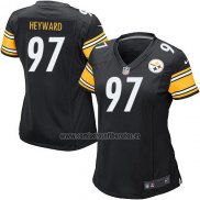 Camiseta NFL Game Mujer Pittsburgh Steelers Heyward Negro