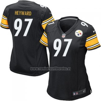 Camiseta NFL Game Mujer Pittsburgh Steelers Heyward Negro